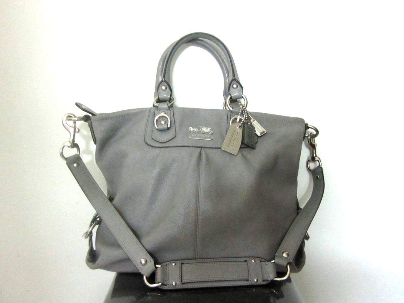 The Bags Affairs ~ Satisfy your lust for designer bags: COACH GREY LEATHER LARGE SATCHEL(0712-05)