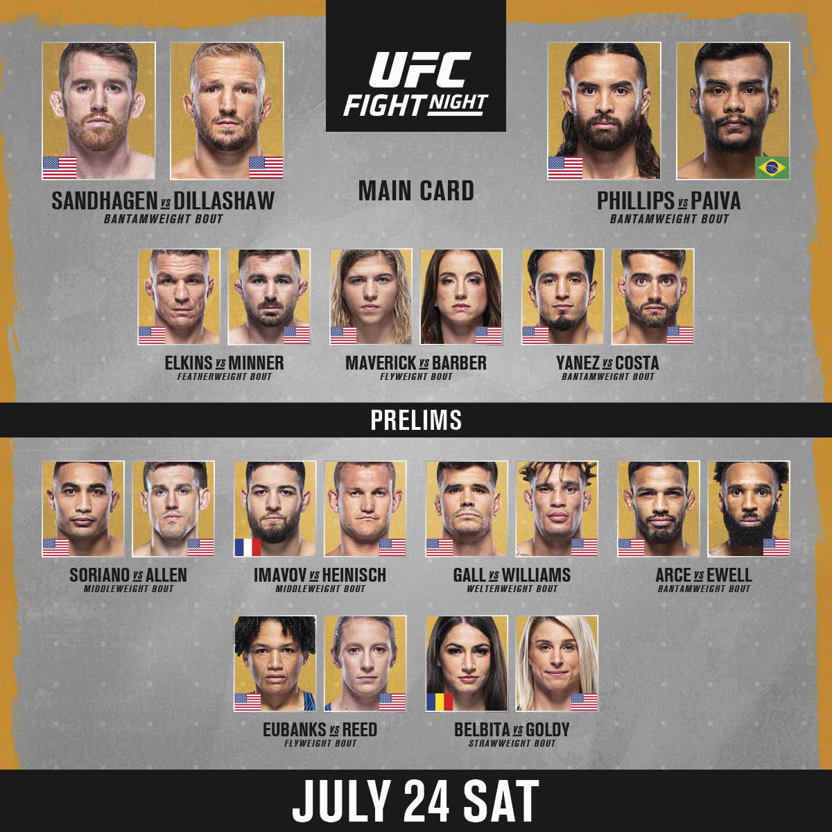 UFC FIGHT NIGHT: SANDHAGEN VS DILLASHAW ~ Football streams