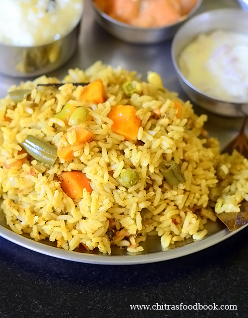 Chettinad Vegetable Biryani Recipe | Chitra's Food Book