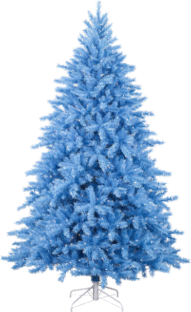 light blue Christmas tree