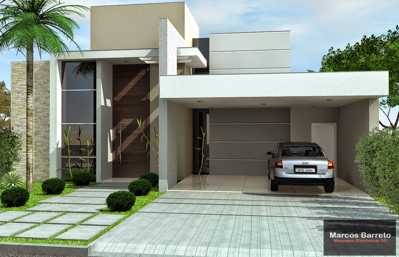 25 Desain Rumah Minimalis Modern 1 Lantai 3 Dimensi Marcos Barreto Ngopo Com