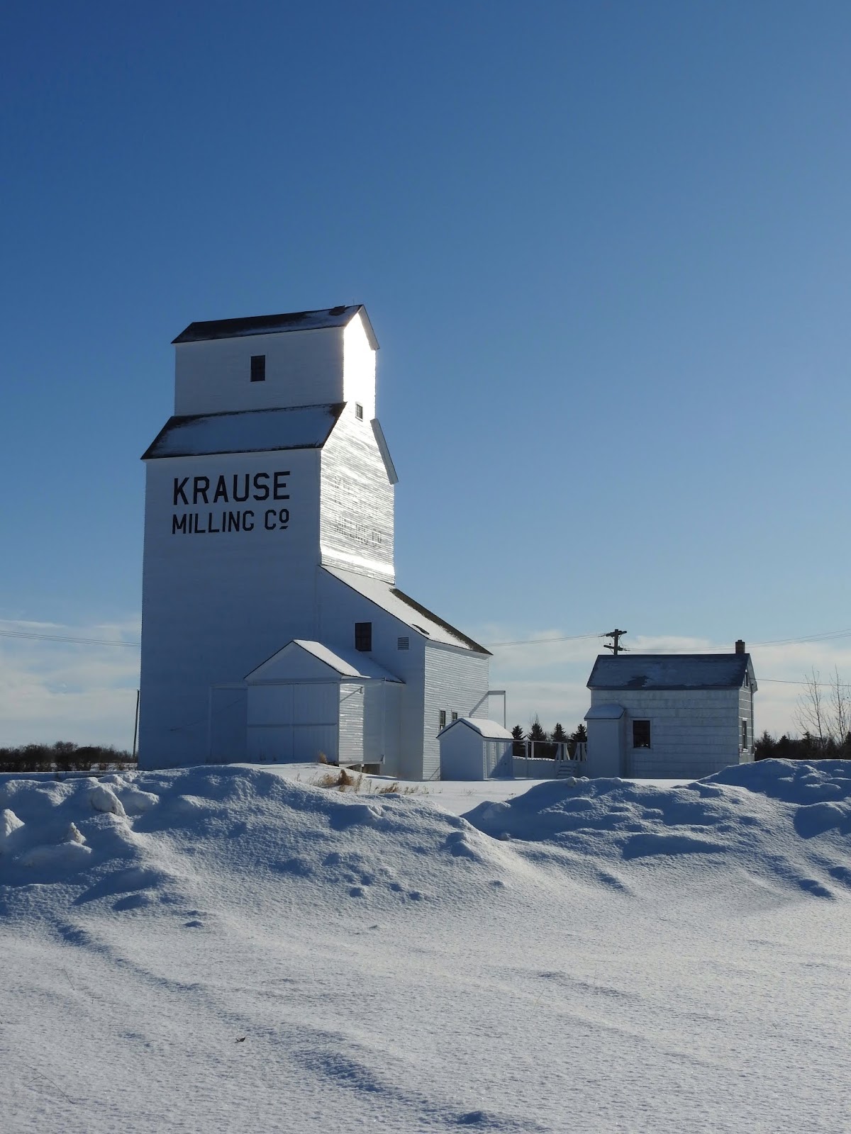 The view from here Radway, Alberta elevators