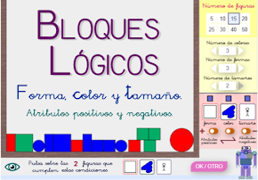 Bloques lógicos. Forma, color y tamaño.