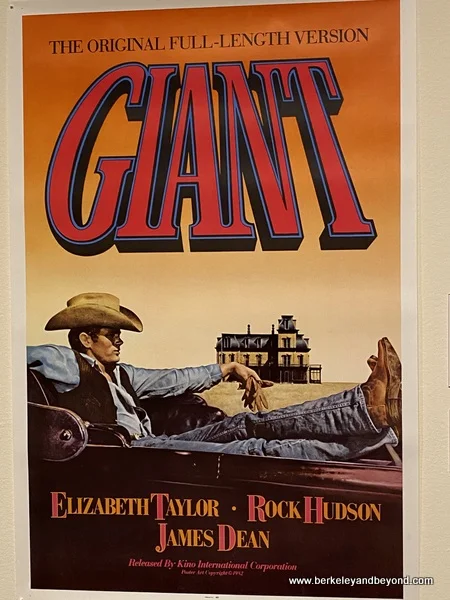 image of James Dean on "Giant" movie poster in his Levi's in Levi Strauss: A History of American Style show at The Contemporary Jewish Museum in San Francisco, California