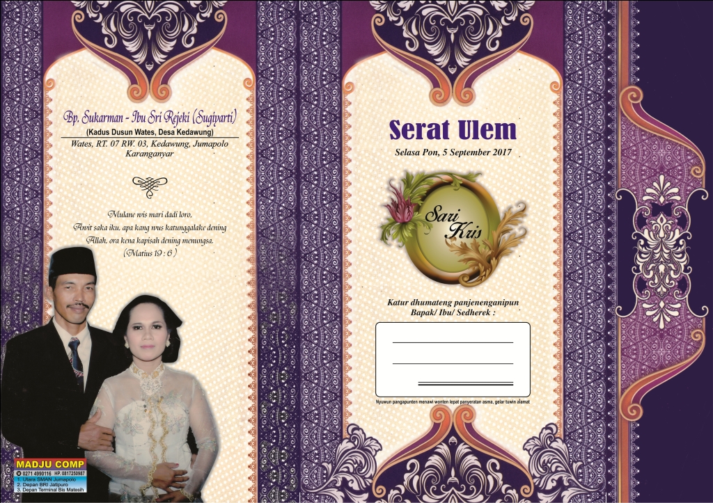 Desain Undangan Full Color BC cdr Kumpulan Desain Grafis