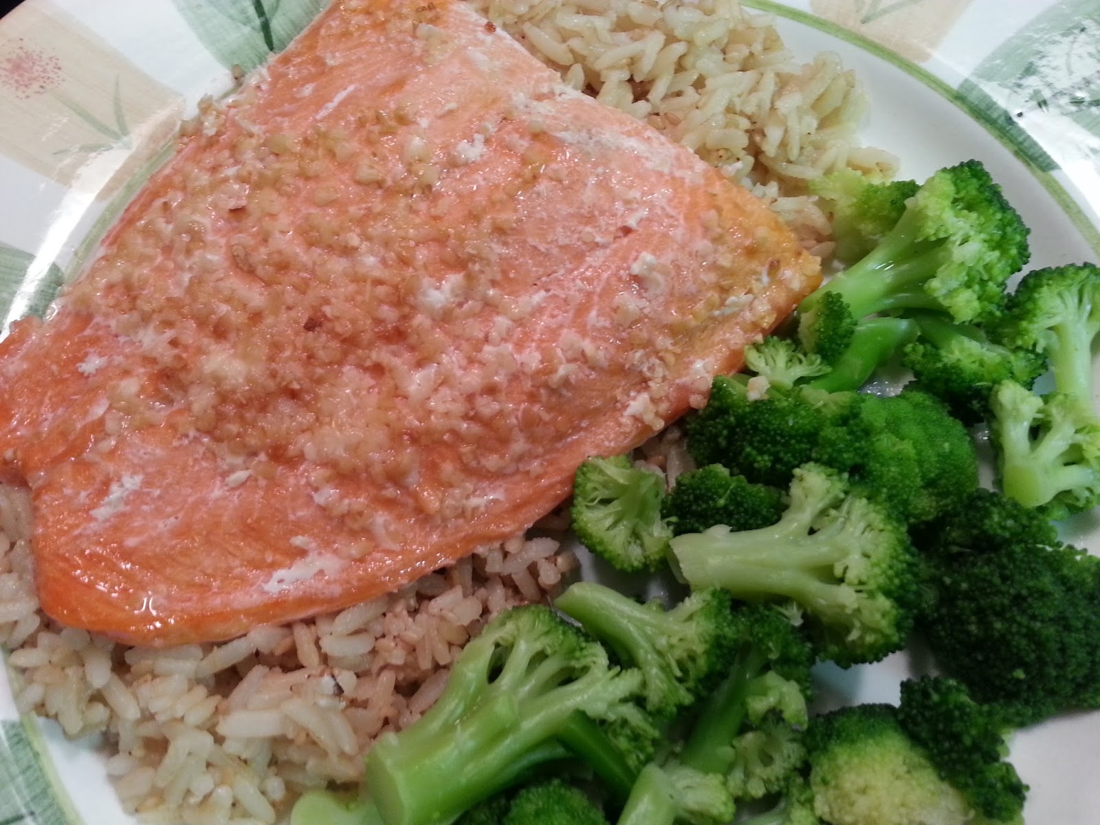 Southern Mommyhood No Dairy, No Soy, All Love What's For Dinner Baked Garlic Salmon, Rice