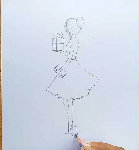 رسم فتاة بالرصاص رسم فتاة جميلة بالرصاص