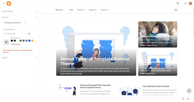 Pamula Elegant Blogger Theme