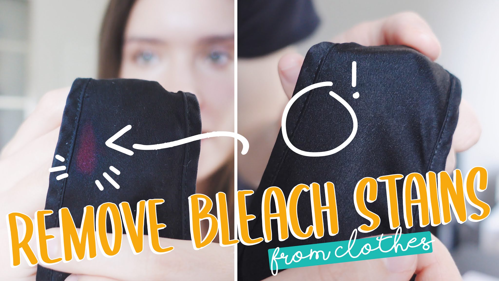 I'm a hairstylist & have the best way of removing bleach stains from black  clothes WITHOUT dying the whole item