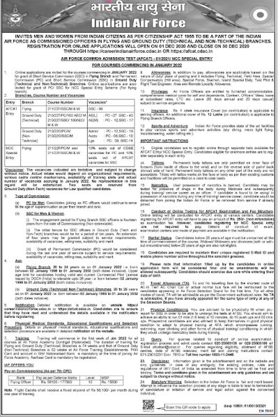 235 post -Indian Airforce Recruitment 2020