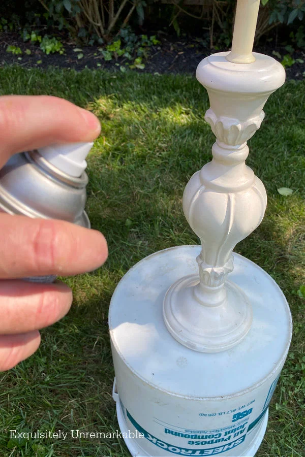 Spray Painting  A Lamp