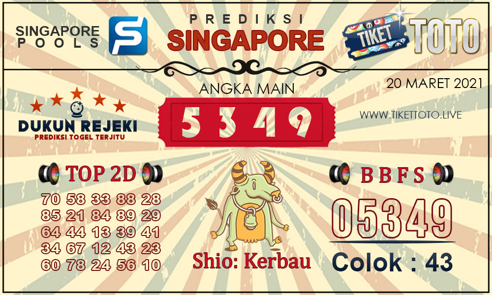 Prediksi Togel SINGAPORE TIKETTOTO 18 MARET 2021