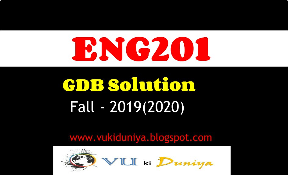 Eng201 gdb solution 2021 pdf picture
