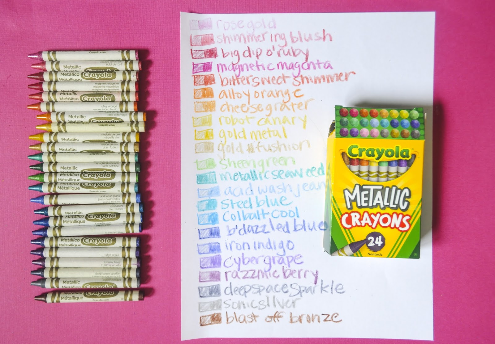 Kids Crayons, Glitter, Pearl, Neon & Metallic - Set of 96