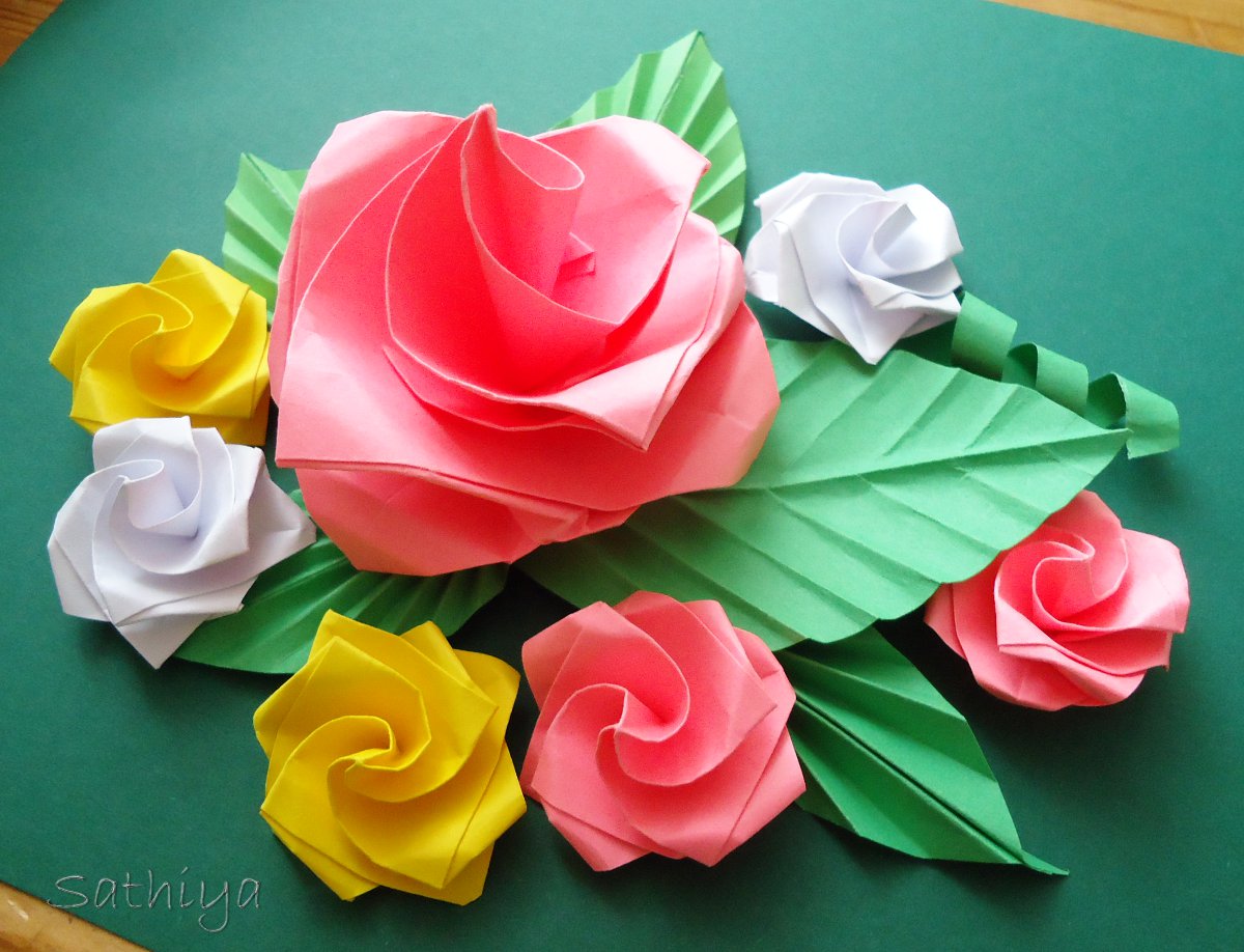  my sweet lemons: Origami Rosen Bildidee 