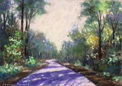 pastel soft painting morning shadows paintings landscape bird drawings using scene