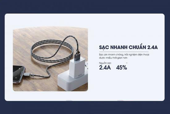 Cáp sạc nhanh kim loại Type C  và Lightning Remax RC-004