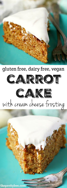 Simple Gluten Free Vegan Carrot Cake with Cream Cheese Frosting