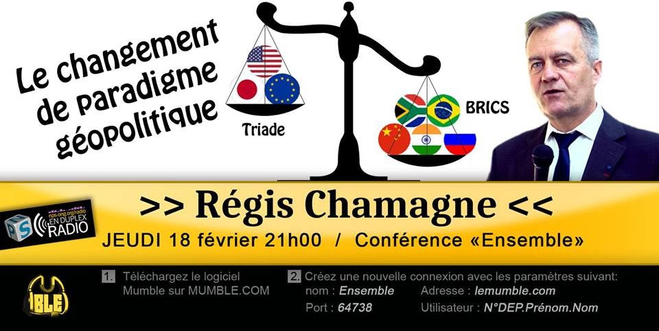 Colonel Régis Chamagne: conférence le jeudi 18 février