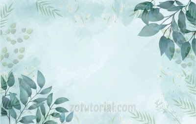 Background Template Undangan Tema Daun Bunga JPG zotutorial.com