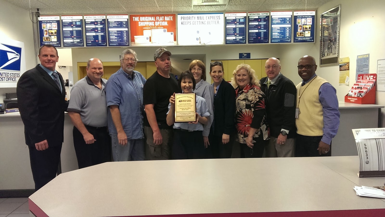 Gulf Atlantic Newsmakers Three Florida Post Offices achieve 10th
