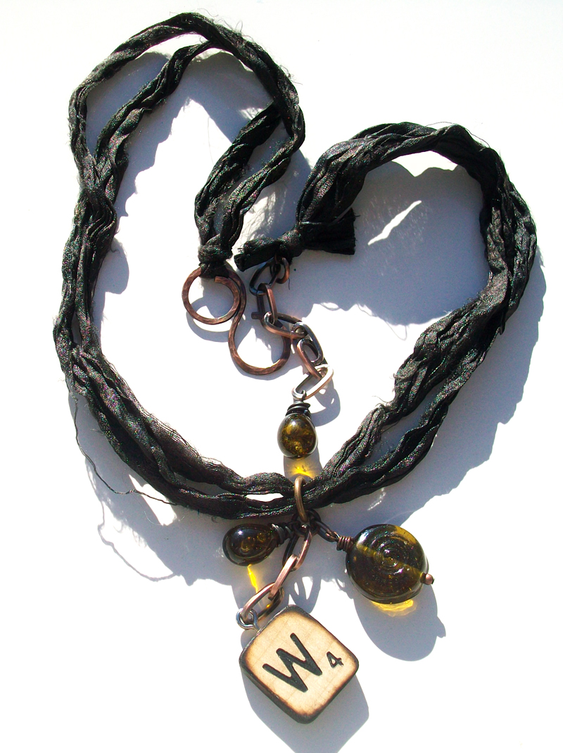 Genea Beads(Third Eye Gypsy) Wooly Wire & Recycled Wine Bottle Jewelry