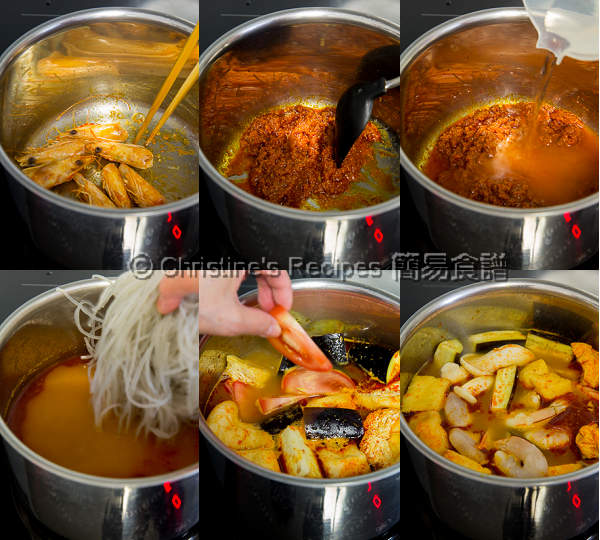冬蔭湯製作圖 Tom Yam Noodle Soup Procedures