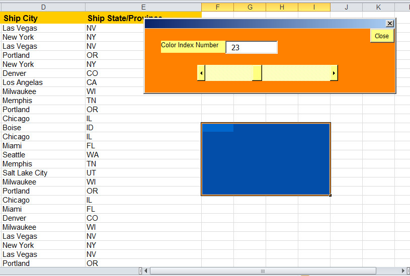 Excel Change Background Color of Selected Cells With