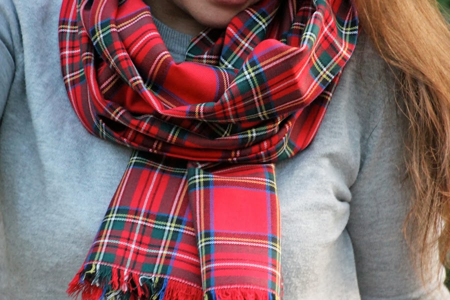 DIY Cómo hacer una pashmina de cuadros escoceses