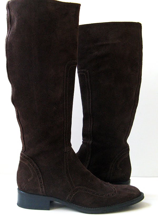 TALL RIDING BOOTS WOMENS SIZE 7 BROWN SUEDE BOOTS 7.5