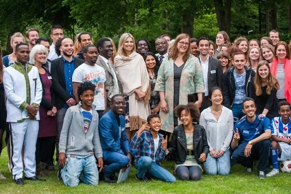 Queen Maxima of The Netherlands  visited the refugee assistance Foundation in Driebergen