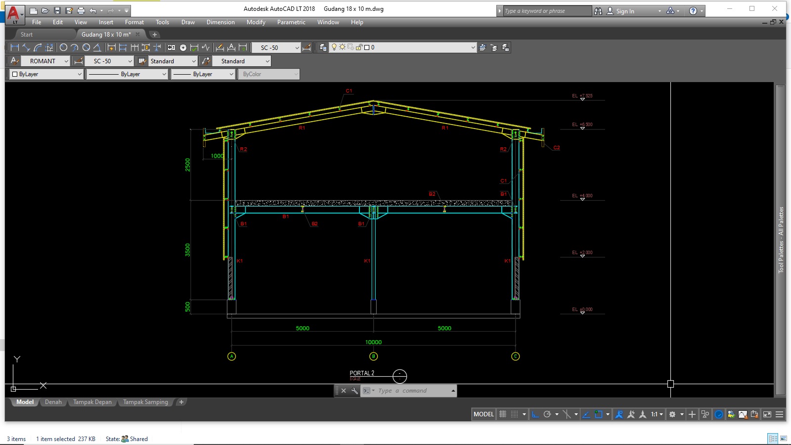 Gambar Kerja Konstruksi Baja Wf Dwg - Homecare24