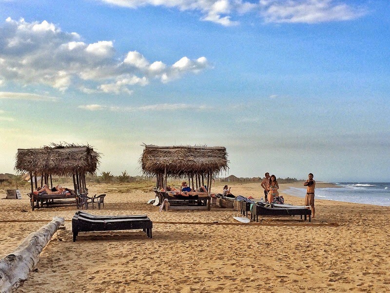 Sababa's beach cabanas at Whiskey Point