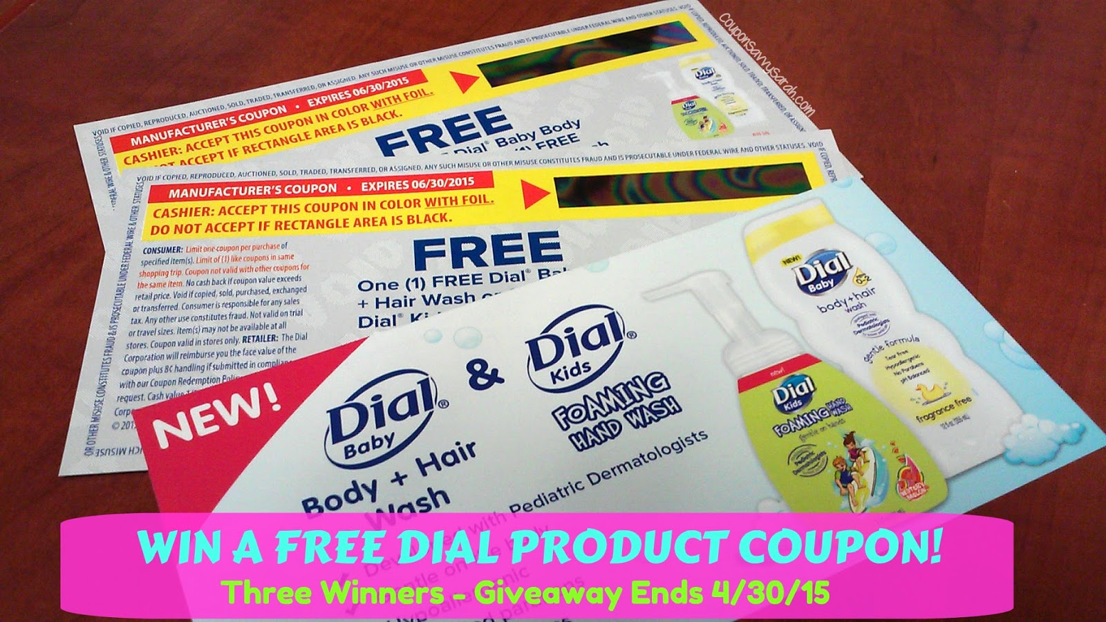 Coupon Savvy Sarah Dial Baby Body + Hair Wash and Dial Kids Foaming