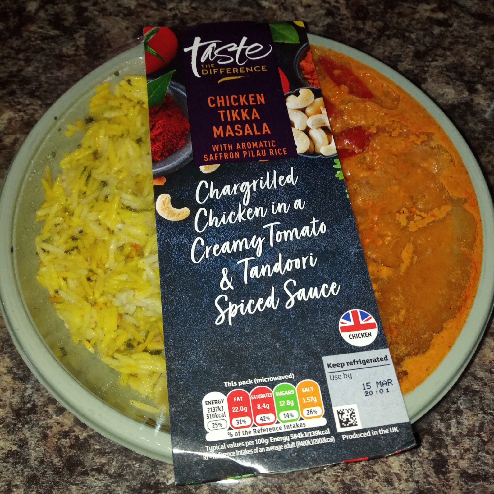 Supersupergirl's Food Reviews Sainsbury's Taste the difference Chicken Tikka Masala with Pilau Rice