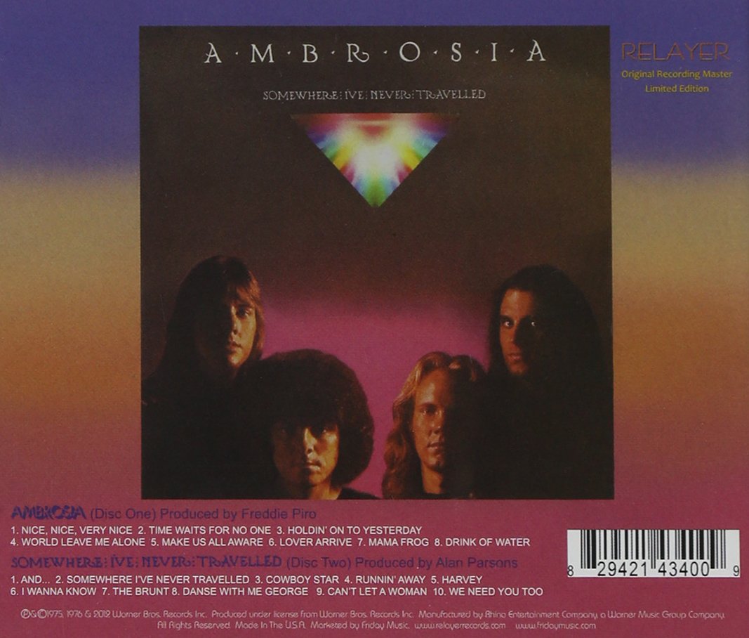 Classic Rock Covers Database Ambrosia Somewhere I've Never Travelled