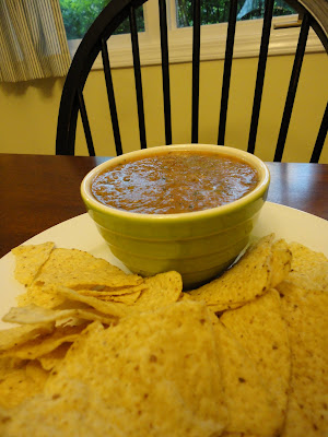 homemade grilled tomato salsa