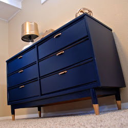 dresser gold navy furniture legs wood painting dipped mid stain century painted bedroom paint re brightgreendoor modern scared death table