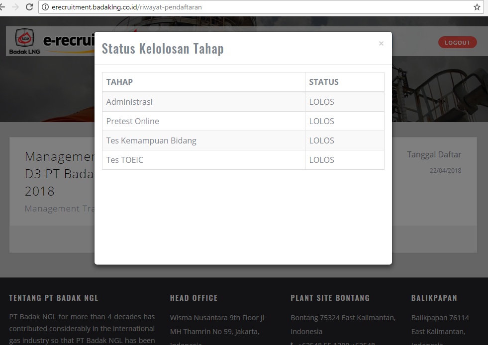 Pengalamanku Semoga Membantumu Pengalaman Tes Pt Badak Lng 2018