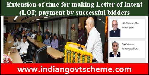 Extension of time for making Letter of Intent