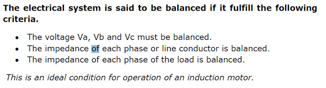 voltage balanced conditions