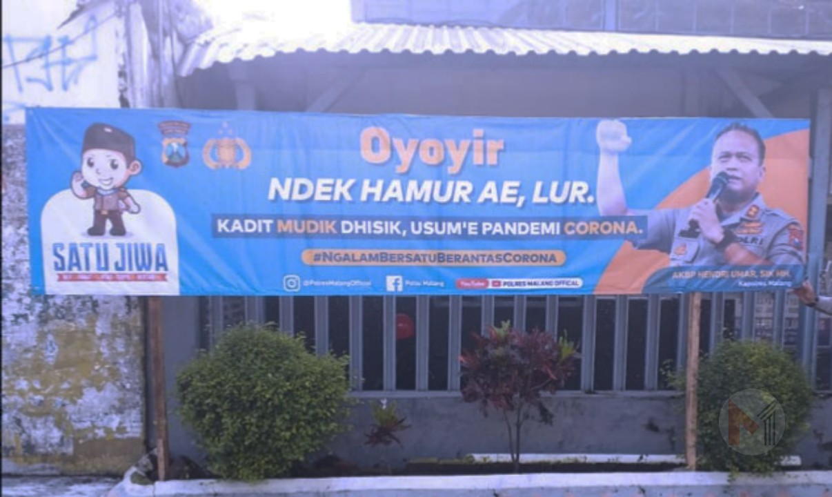Polres Malang Pasang Imbauan Agar Tidak Mudik, Cegah Covid-19 Polres Malang Pasang Imbauan Agar Tidak Mudik, Cegah Covid-19