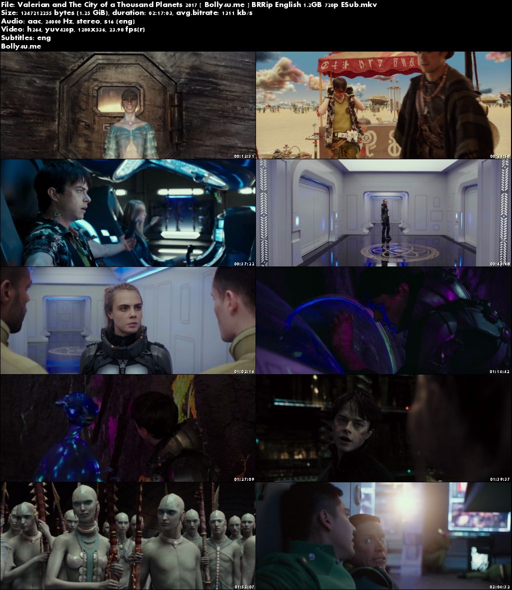 Valerian and The City of a Thousand Planets 2017 BRRip 400MB English 480p ESub Download