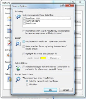 Cara Mengatasi Fungsi Search di Outlook Yang Tidak Berfungsi Cara Mengatasi Fungsi Search di Outlook Yang Tidak Berfungsi