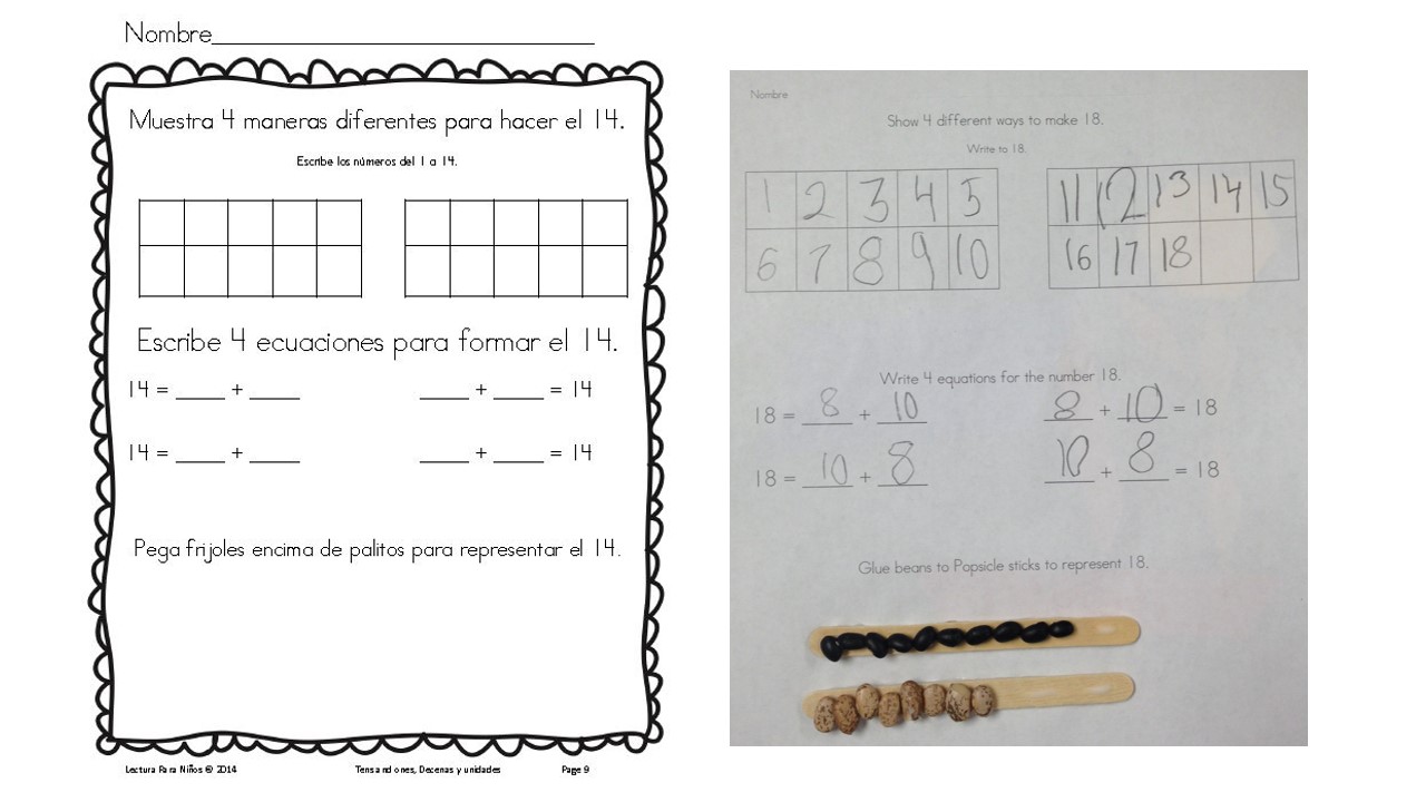Mommy Maestra Free Spanish Place Value Math Pack from Lectura para niños