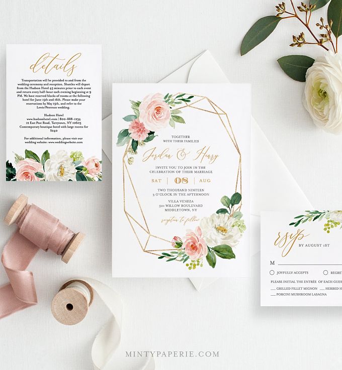 ? 25 invitaciones de boda para imprimir tú misma y ahorrar