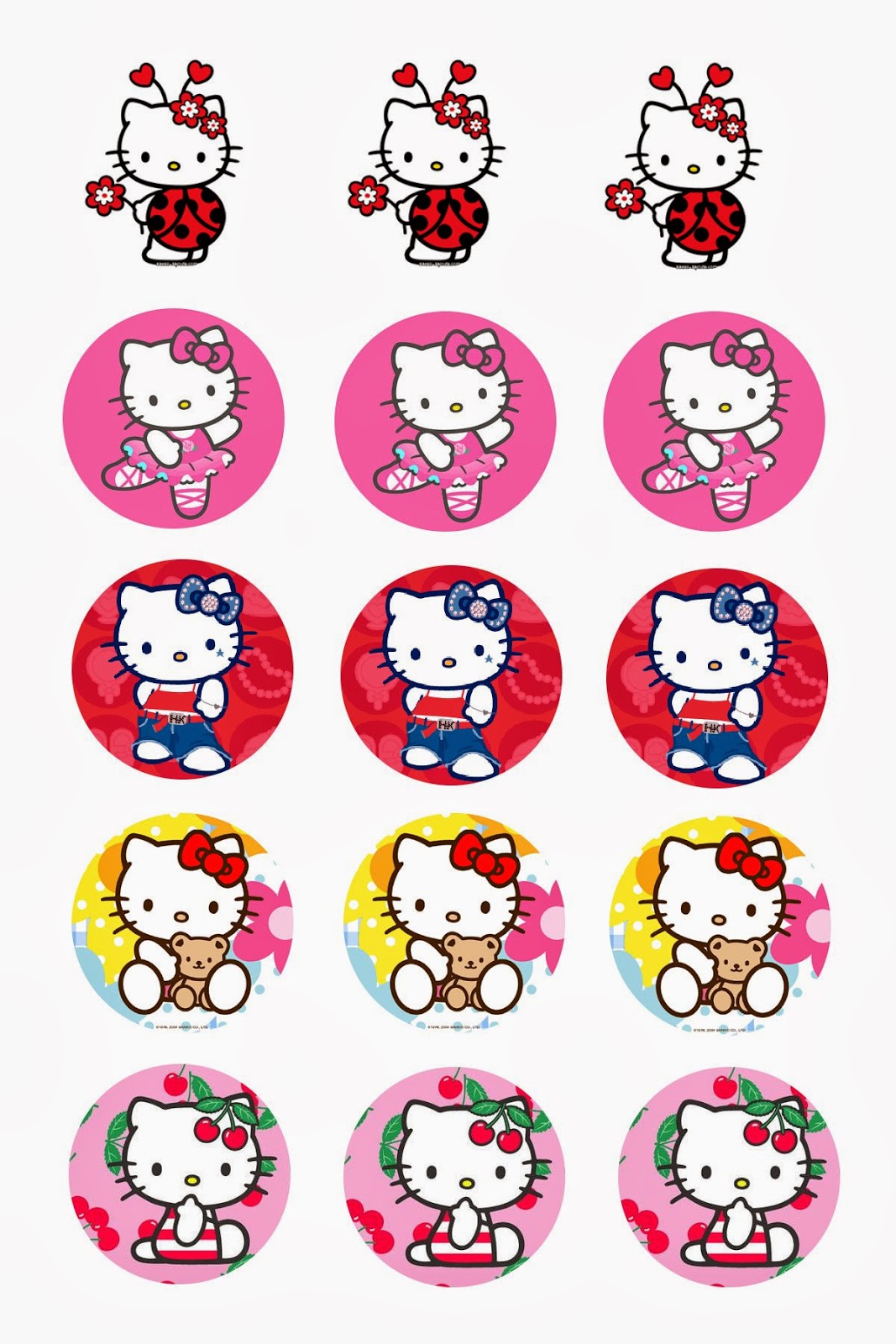 hello kitty party free printable cupcake toppers or labels