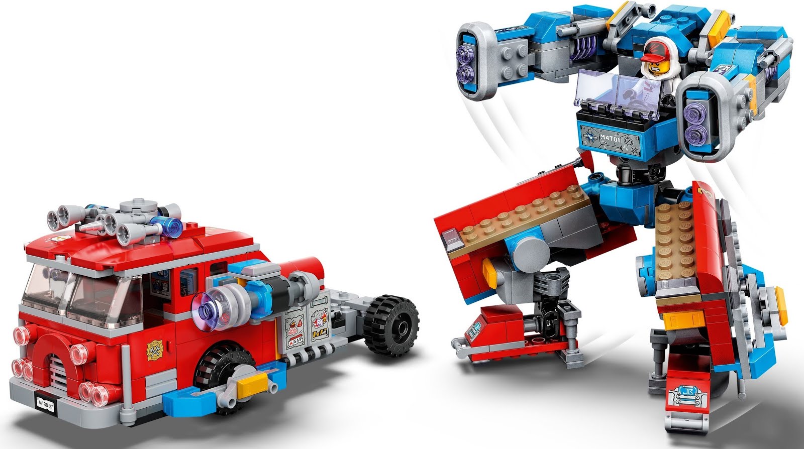 lego movie fire truck mech