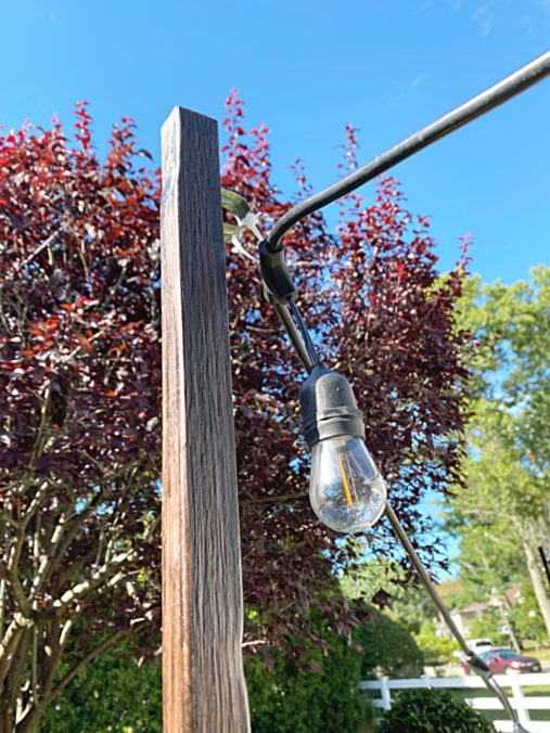 DIY Outdoor String Light Poles