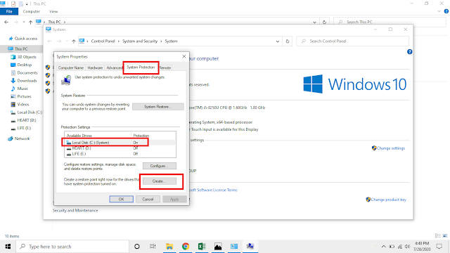 Cara mudah membuat system restore point di windows 10